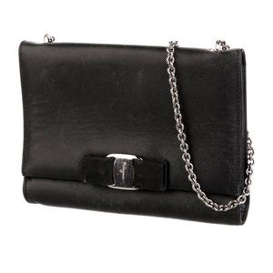 Salvatore Ferragamo Leather Crossbody Bag (Chainlink)